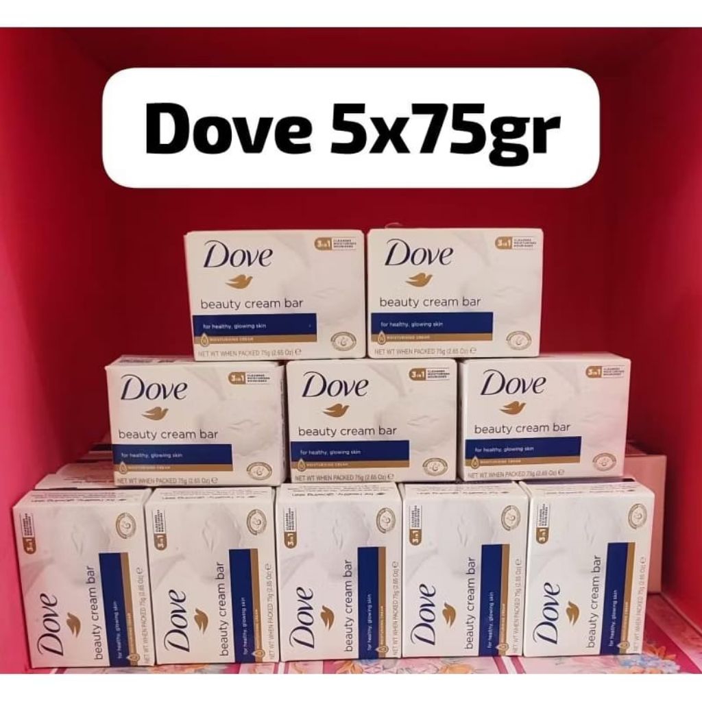 Dove Beauty Cream Bar 5×75gr/Sabun batang dove