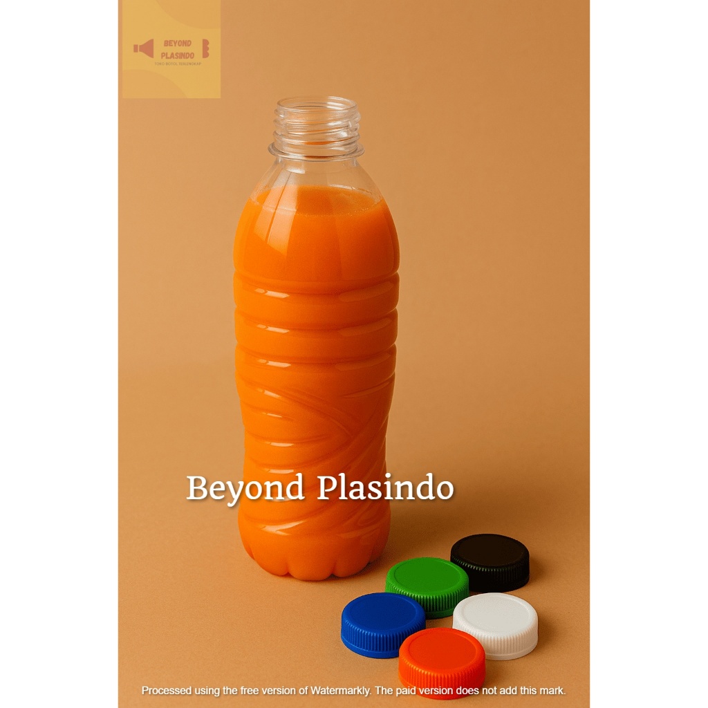 Botol CASN 600 ml PET / Botol Plastik 600 ml / Botol Minum Clear, Tutup SN