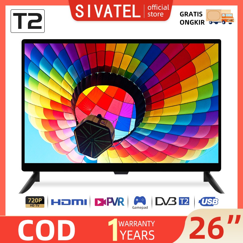 Sivatel TV LED Digital 26inch FHD TV LED 22/24/25/27 inch TV Digital Murah TV Tabung Murah Baru Prom