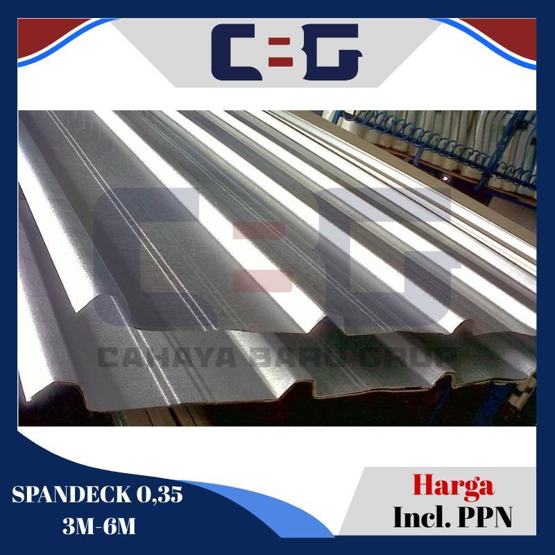 ATAP SPANDECK GALVALUM 0,35 3 METER - 6 METER