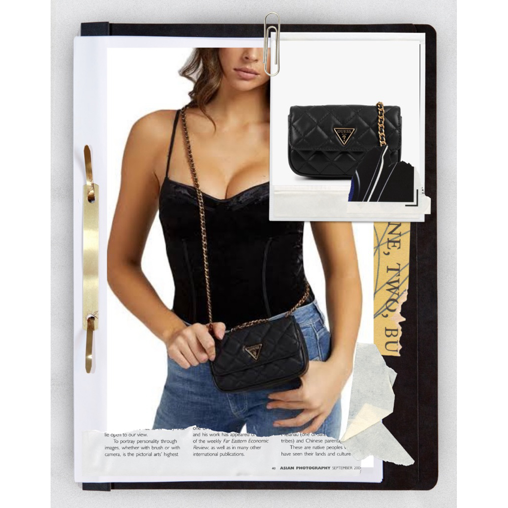 Preloved Guess - Micro Mini Cessily Black Shoulder Bag