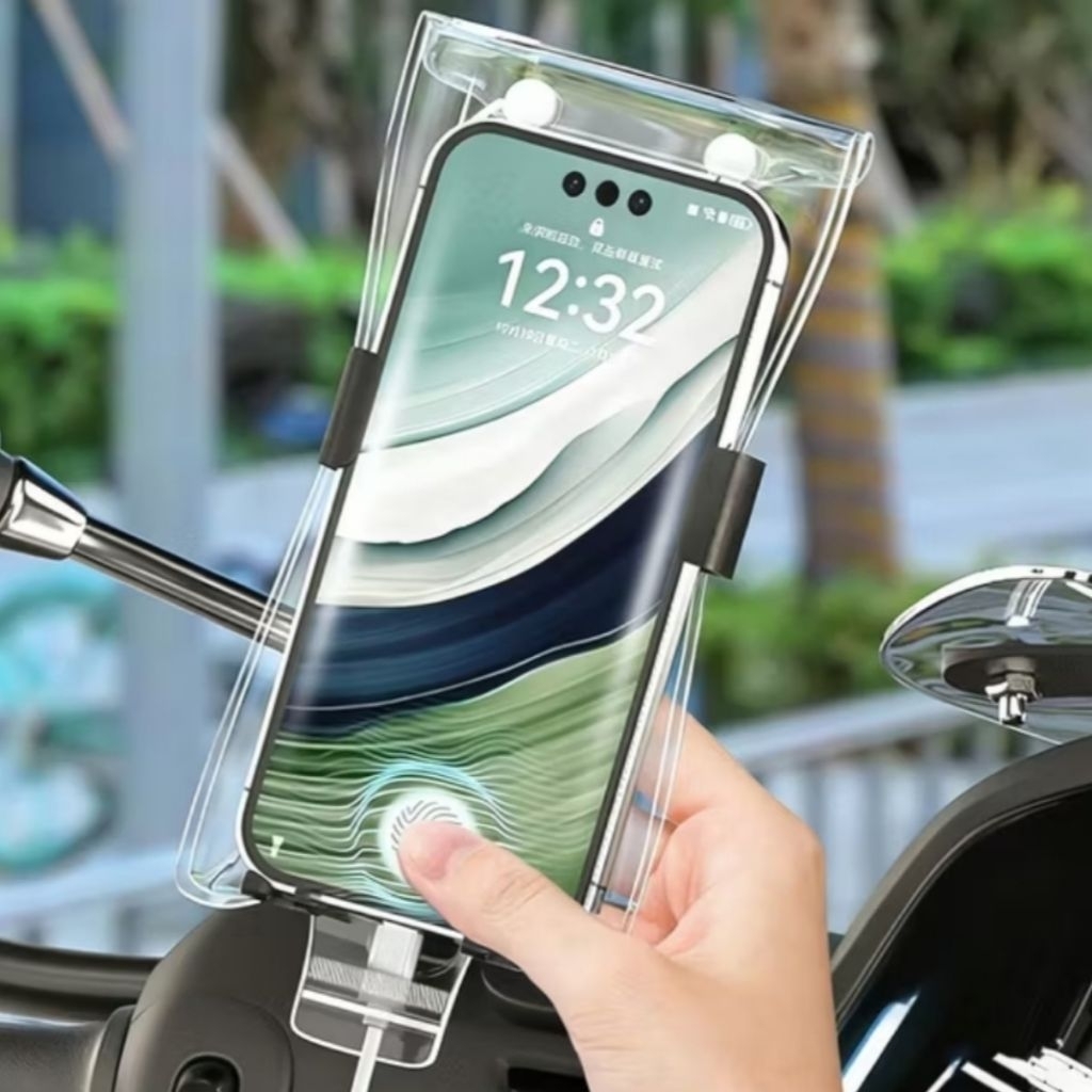 Cover HP Anti Air Gantung / Holder Hp Motor Waterproof / Tas Waterproof Handphone / Holder Tas Gantu