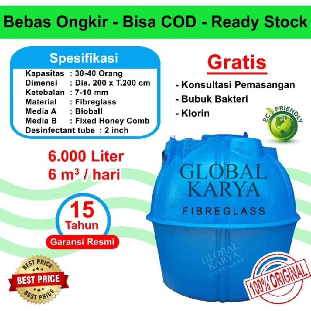 Septic Tank Biofilter 6000 Liter - Bio septictank - Biofil - Biotech - Biosung