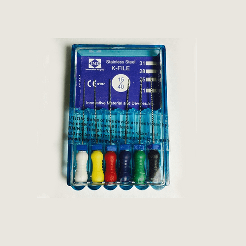 Stainless Steel Hand K-File 15-40,21Mm, 25Mm (6Pcs/Box)