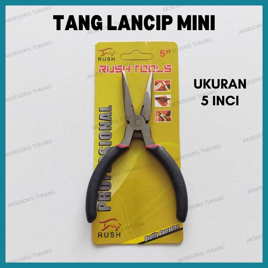 Tang Mini Lancip 5 Inch / Tang Kecil Pendek 5" / Tang Cucut