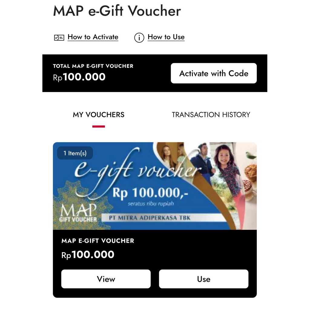 MAP GIFT VOUCHER ( MAP E-VOUCHER )