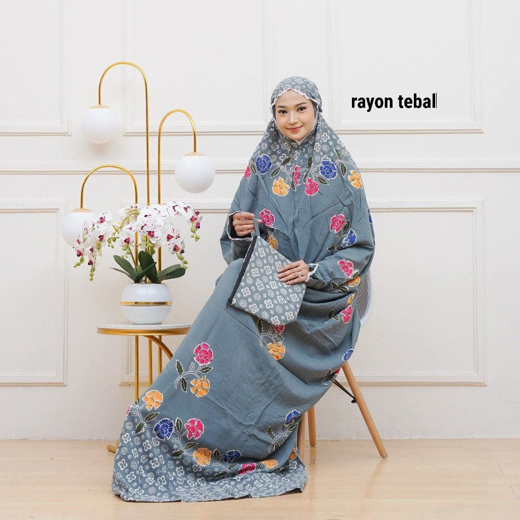MUKENA TERUSAN RAYON JUMBO BATIK CAP PEKALONGAN