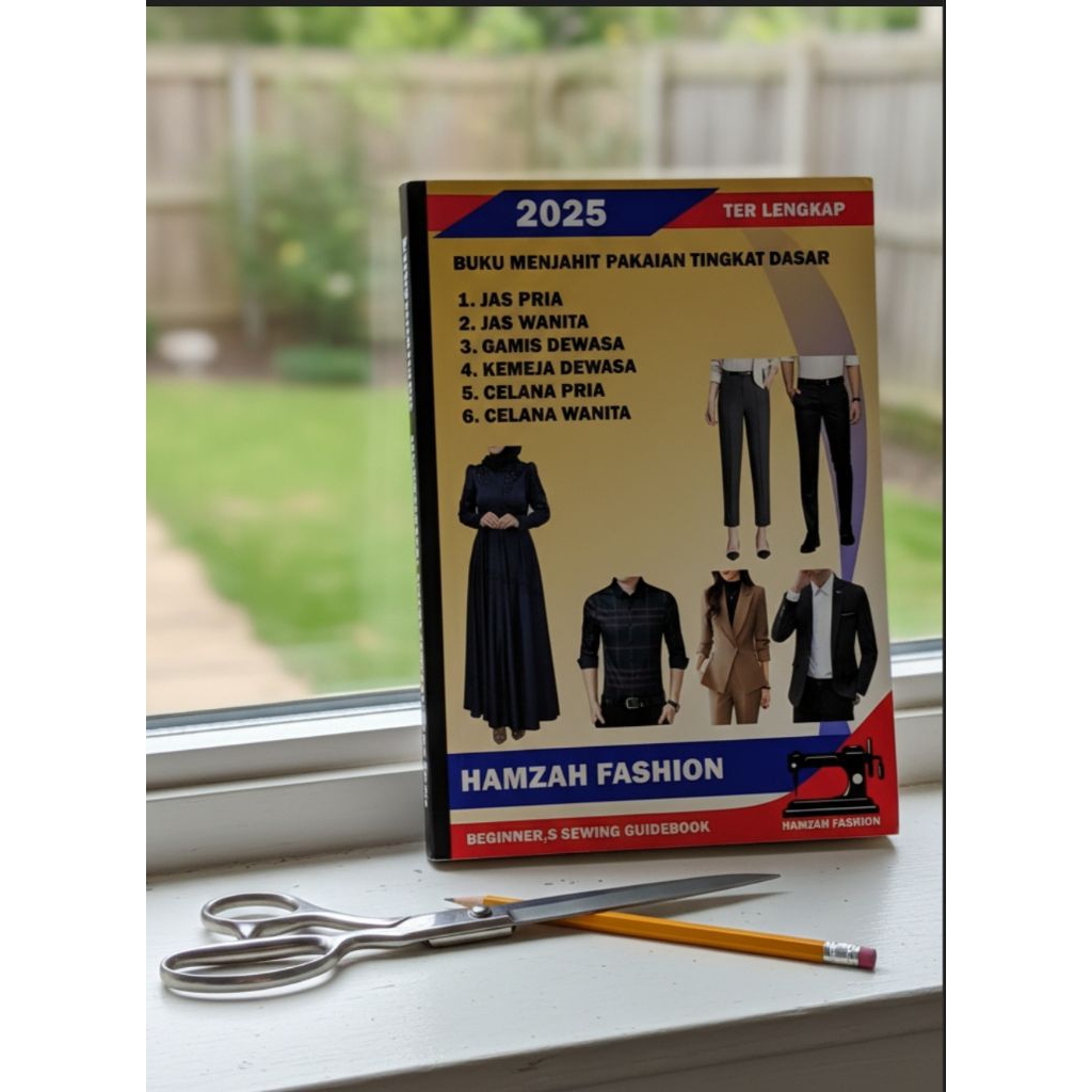 Buku pola jahit satu buku isi 6 pola dasar lengkap rumus