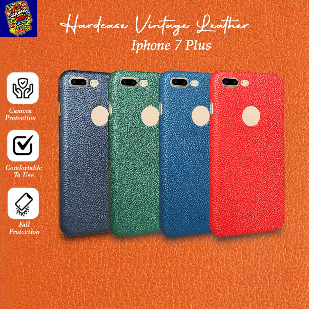 [CUCI GUDANG] Iphone 7 Plus Hardcase SVL Vintage Leather Case Casing Kulit