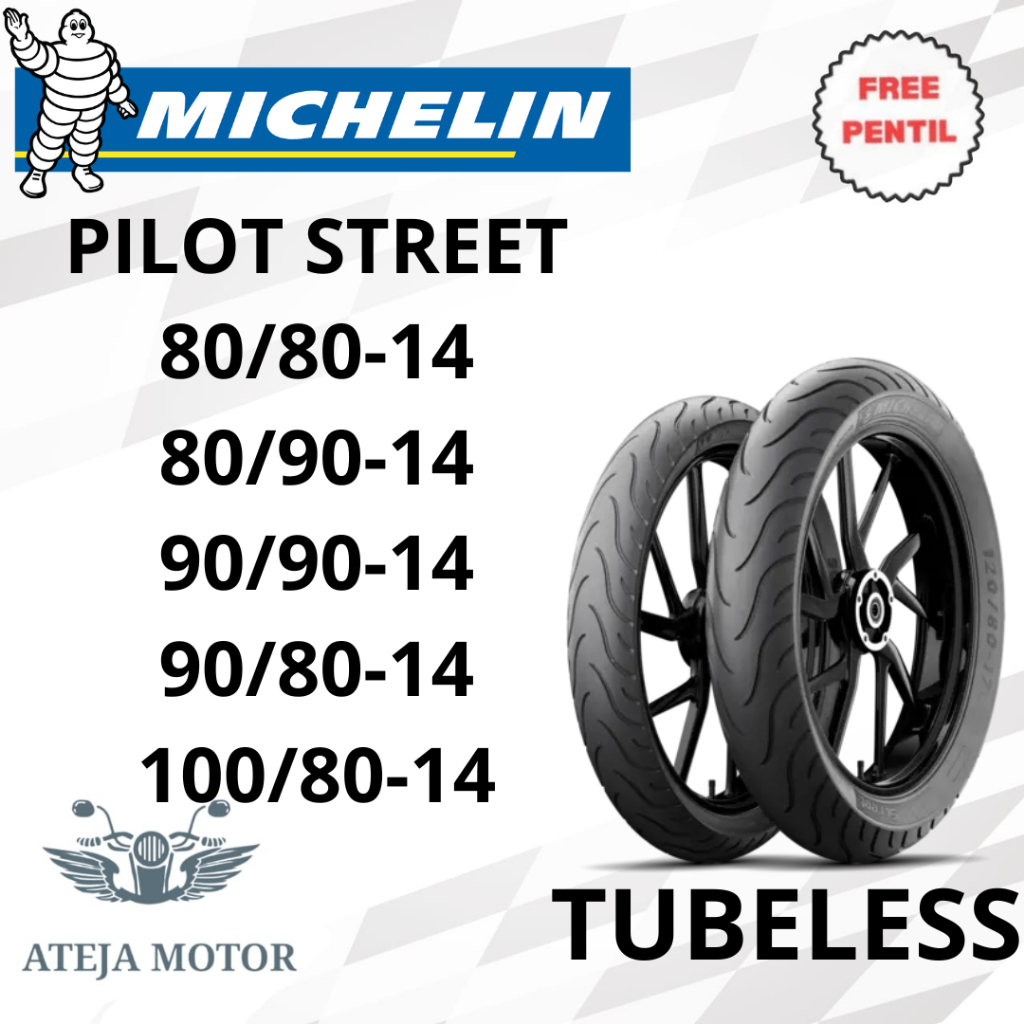 Ban Motor Ring 14 MICHELIN Pilot Street 80/80-14 80/90-14 90/90-14 90/80-14 100/80-14 Tubeless Ring 