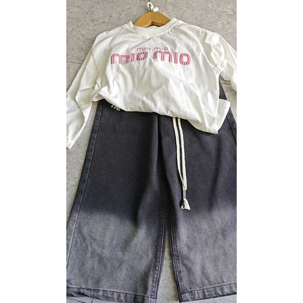 set jeans kulot anak import