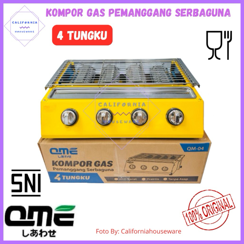 Kompor Panggangan Sosis 4 Tungku / Kompor Pemanggang Serbaguna 4 Tungku / Kompor Panggang 4 Tungku Q