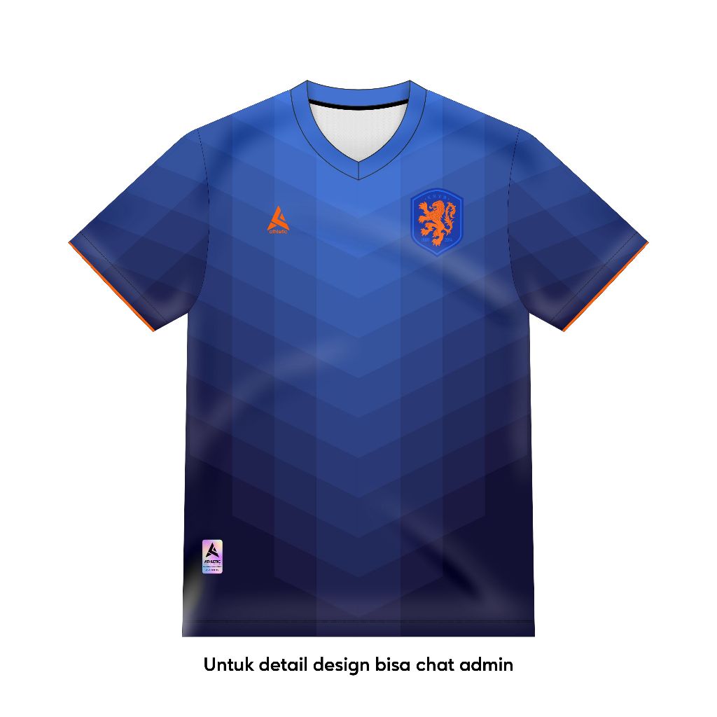 ATHLETIC SPORTWEAR - Jersey Bola Fantasy Belanda Away 2014-2015 Fullprinting Casual - Atasan