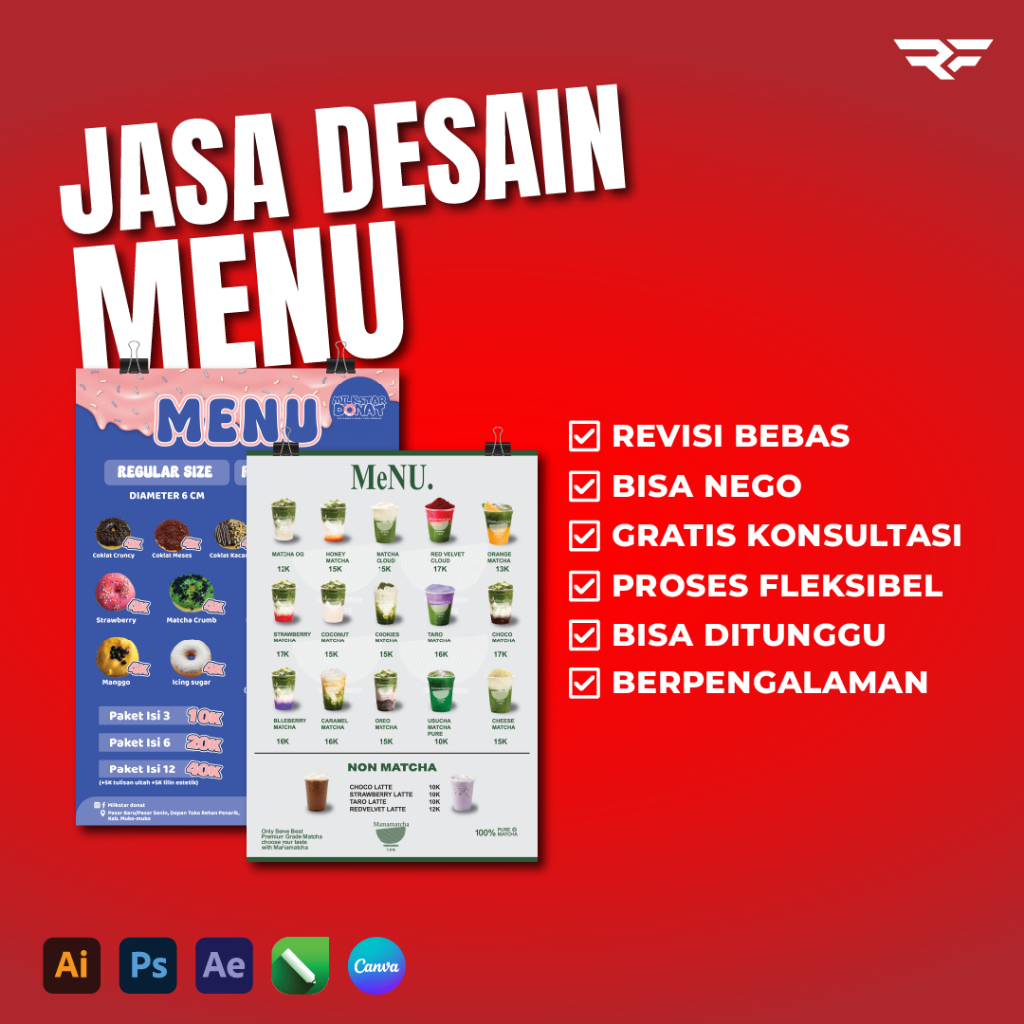 JASA DESAIN MENU TERMURAH BISA NEGO, DESAIN MENU MINUMAN, DESAIN MENU MAKANAN, MENU MINUMAN KEKINIAN