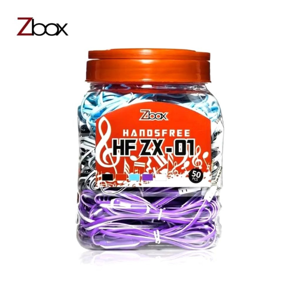 Headset Zbox Zx-01 Toples Isi 50 - Headset Kabel Murah Merk Zbox - Grosir Acc Murah