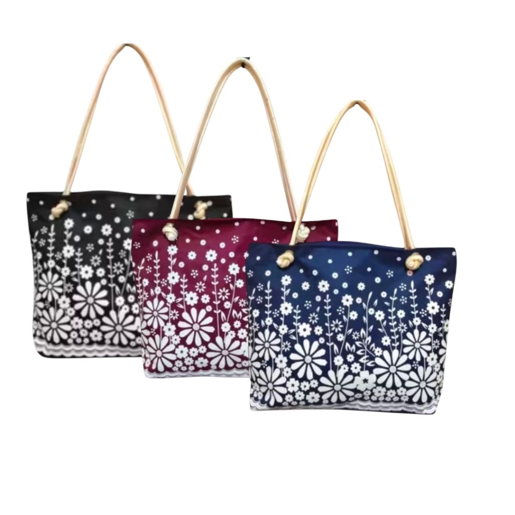 Twins store - Tas Tote Bag Wanita Kekinian Tas Pengajian Tote bag Tali Sumbu Kanvas