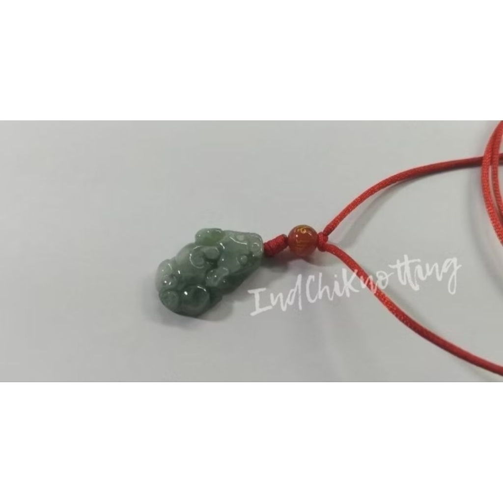 Kalung Pixiu 100% Giok Jadeite Natural