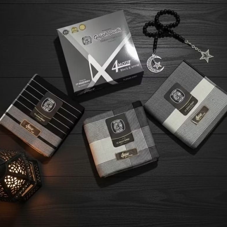 Sarung Gajah Duduk Hitam Putih