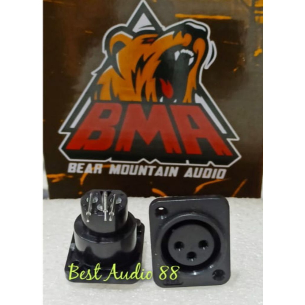 Jack Socket cannon XLR female  bodi chasis BMA