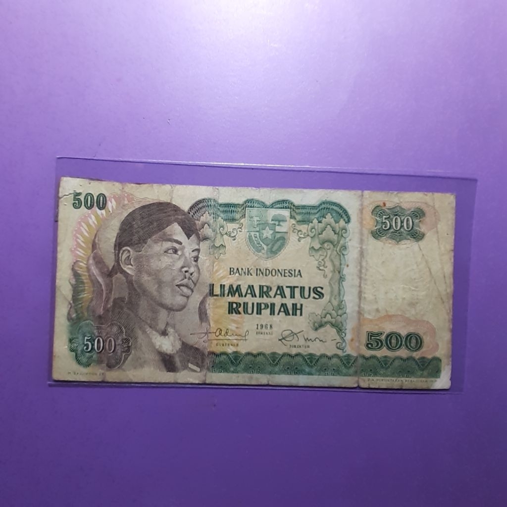 Uang kuno 500 rupiah sudirman tahun 1968