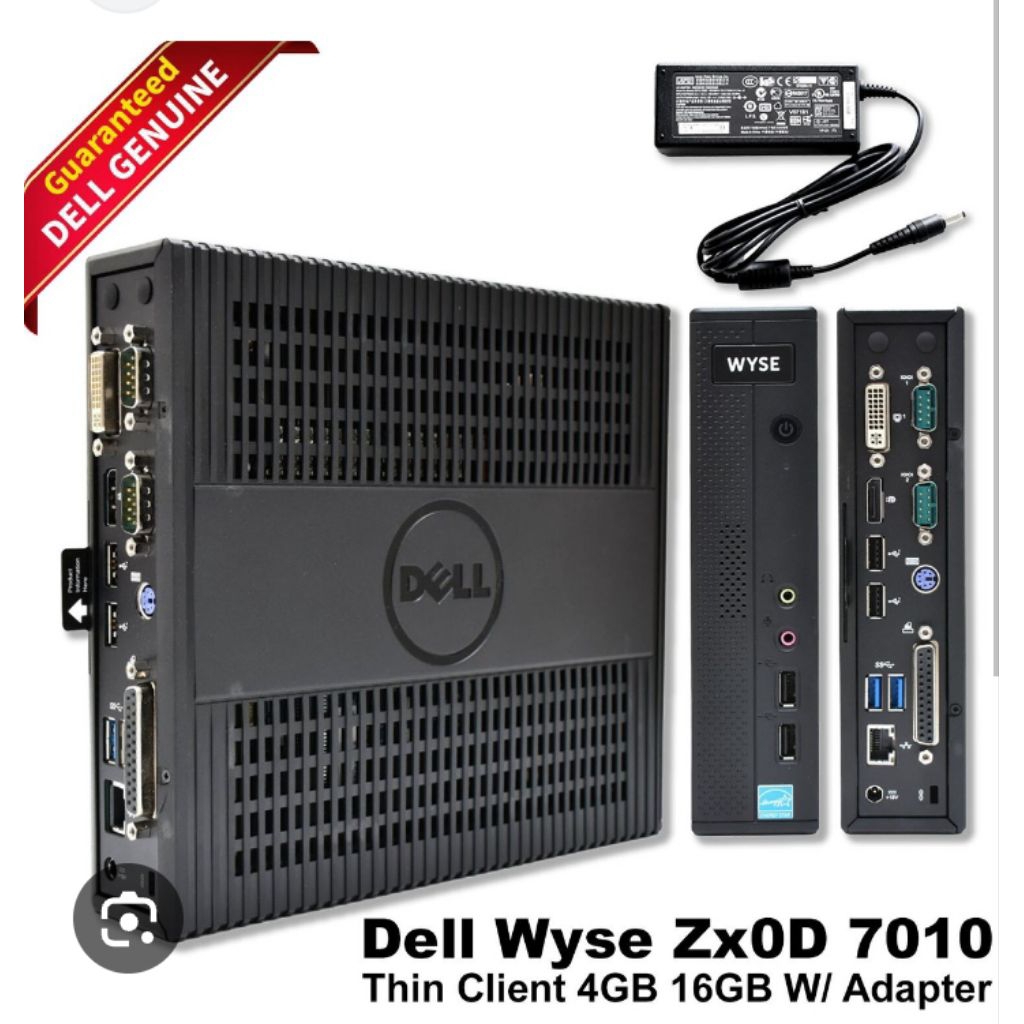 Thin Client Dell Wyse 7010 Processor : AMD G-T56N (1.65 GHz) denga Grafis AMD Radeon HD 6320 RAM 2 G