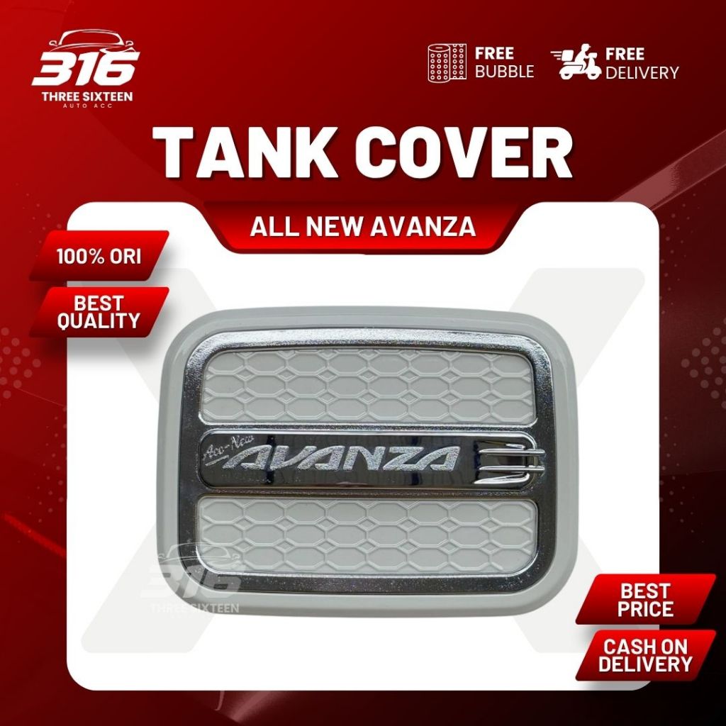 TANK COVER PELAPIS TUTUP BENSIN AVANZA LAMA EVO PUTIH