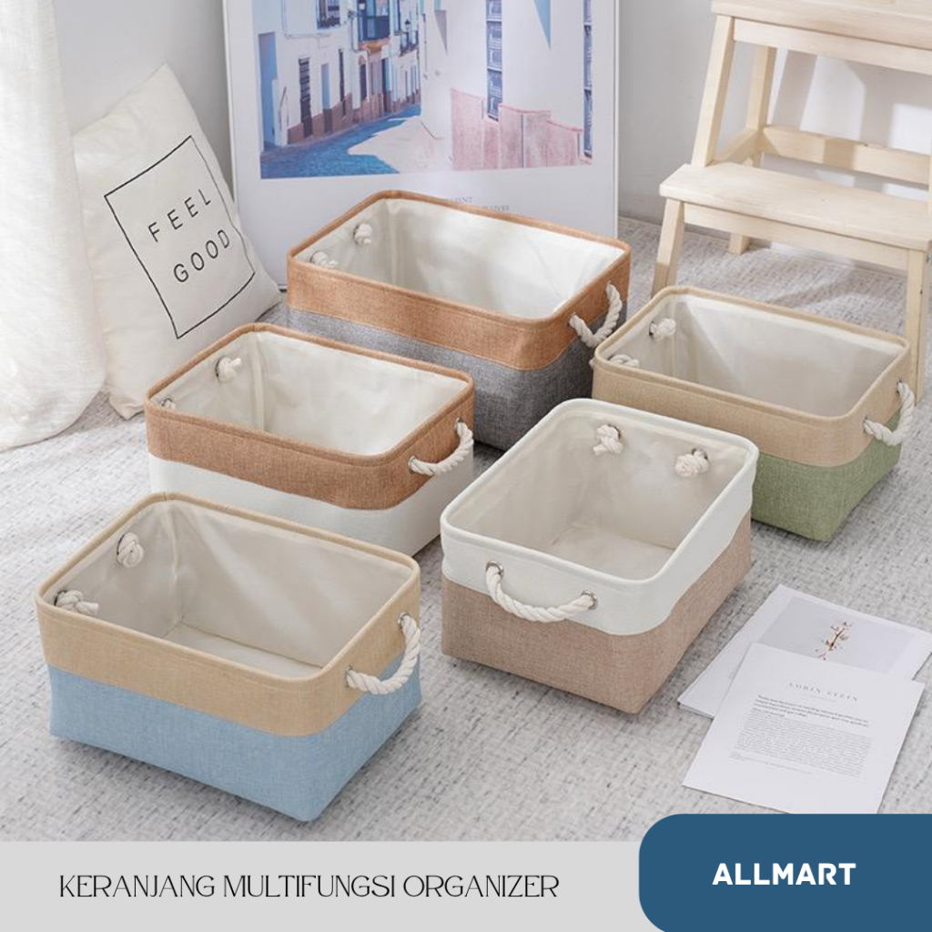 AM STORAGE BOX KERANJANG LIPAT MULTIFUNGSI ORGANIZER / KERANJANG PENYIMPANAN STORAGE BASKET DESKTOP 
