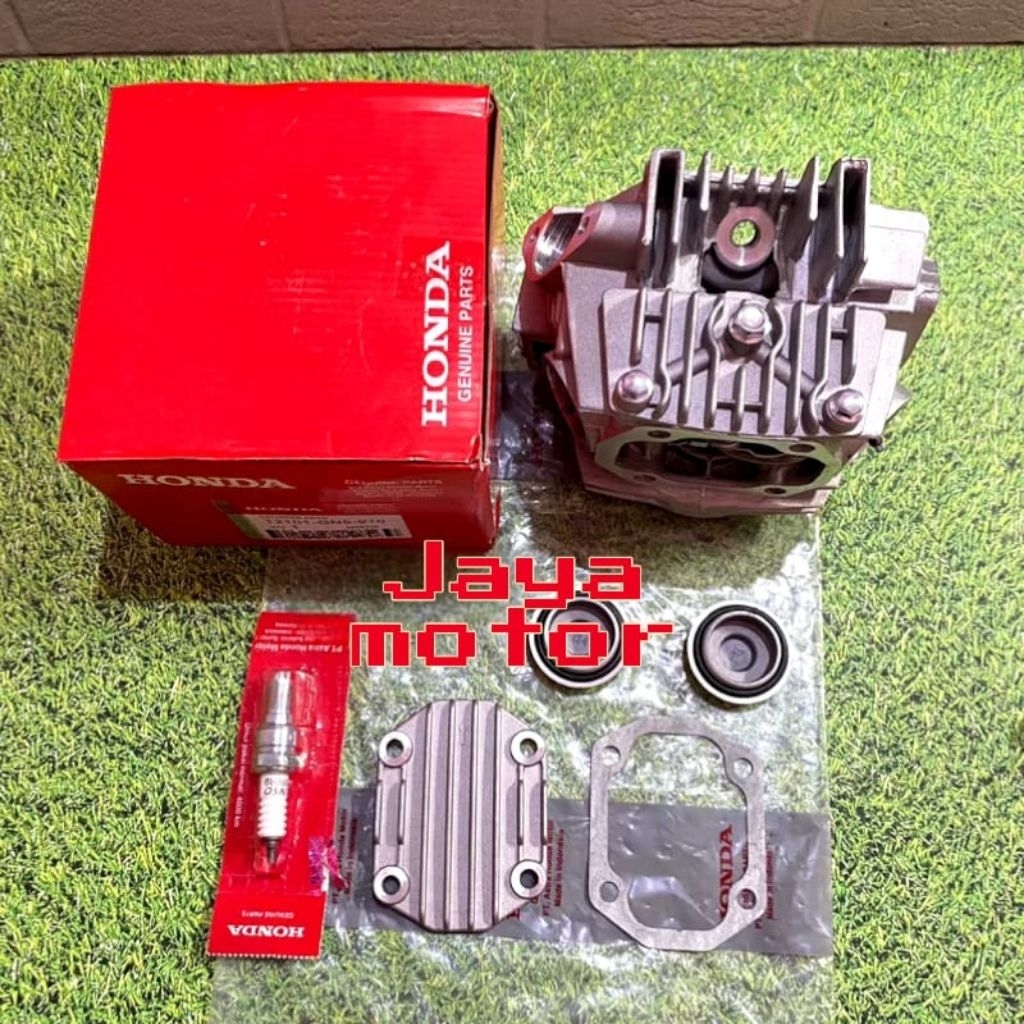 Head cylinder blok mesin set Grand win Supra x lama Astrea prima + busi original GN5