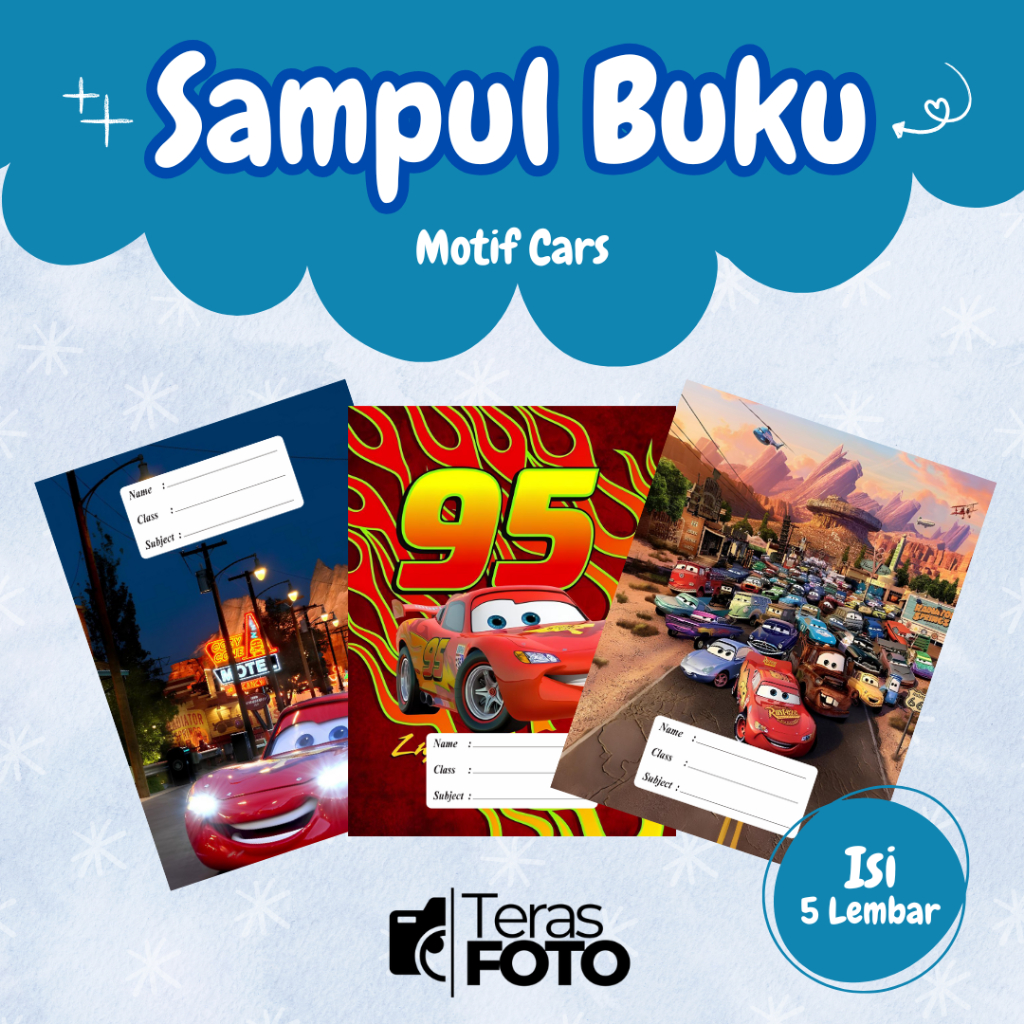 (Isi 5 Lembar) SAMPUL BUKU MOTIF ESTETIK CARS / SAMPUL BUKU TULIS SIDU CAMPUS BIGBOSS / SAMPUL BUKU 