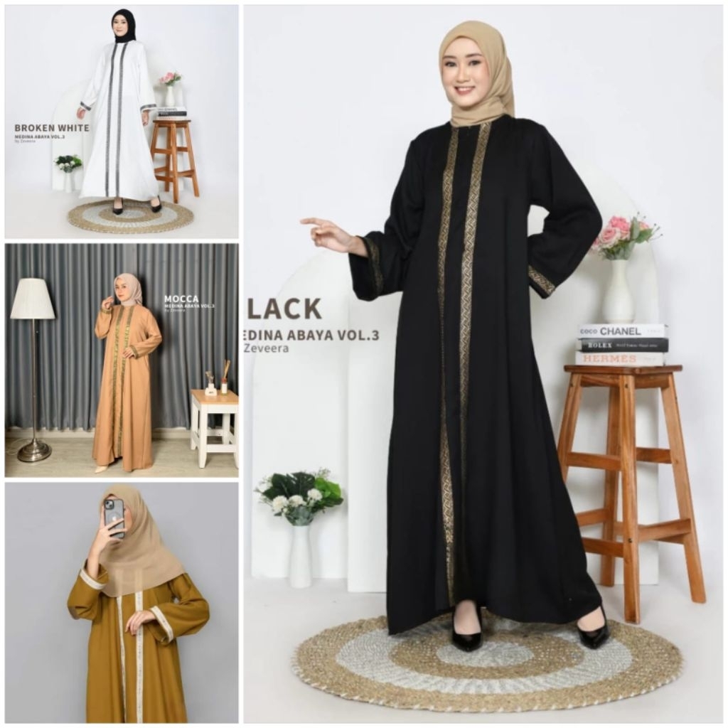Abaya Turkey/Gamis Abaya Maxi dress Panjang Motif Renda