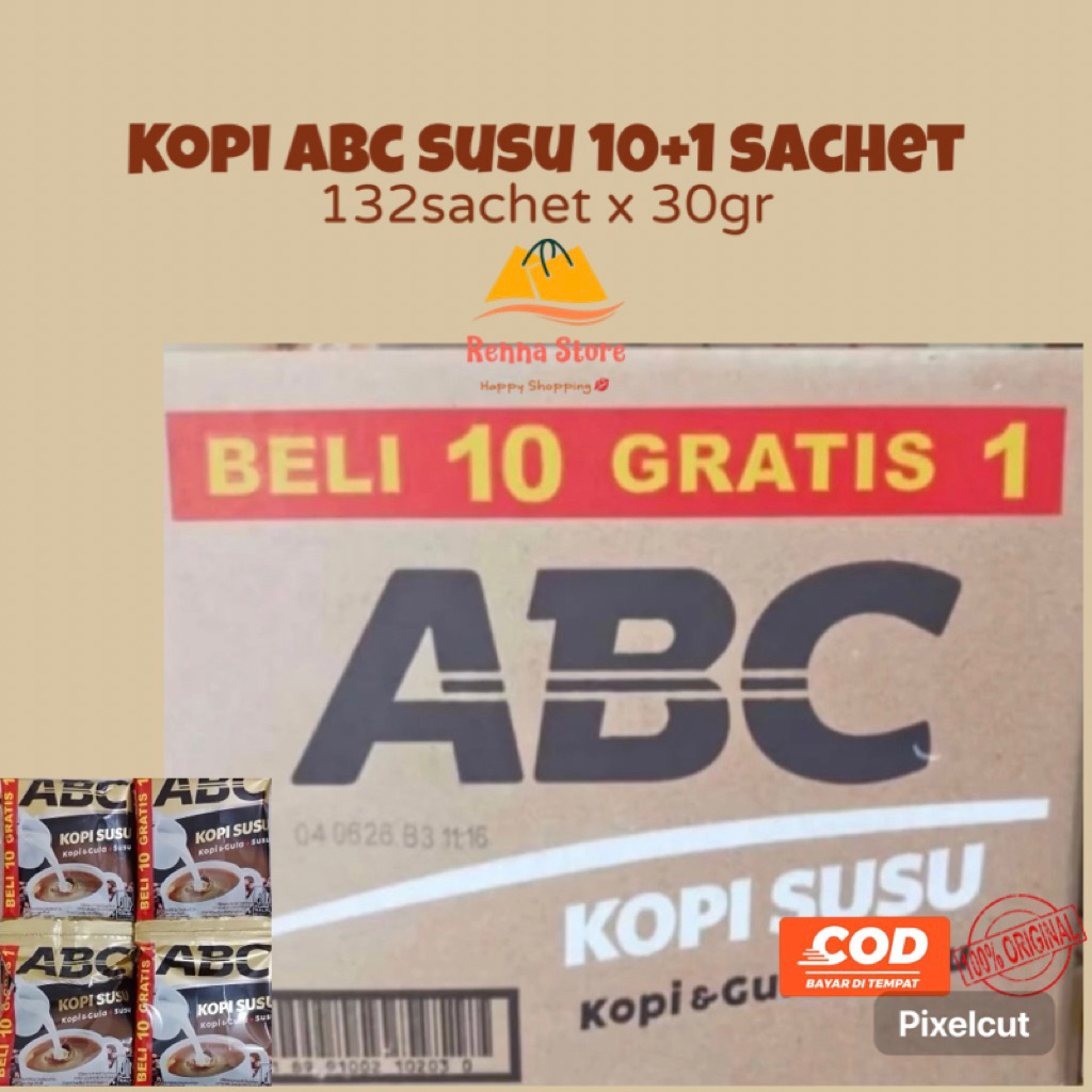 Kopi TOP ABC Plus ABC Susu (1dus) Kopi Hitam