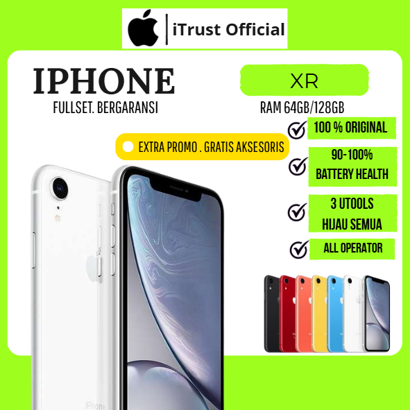 IP XR 64GB 128GB SECOND FULLSET ORIGINAL MULUS NORMAL NO MINUS BERGARANSI