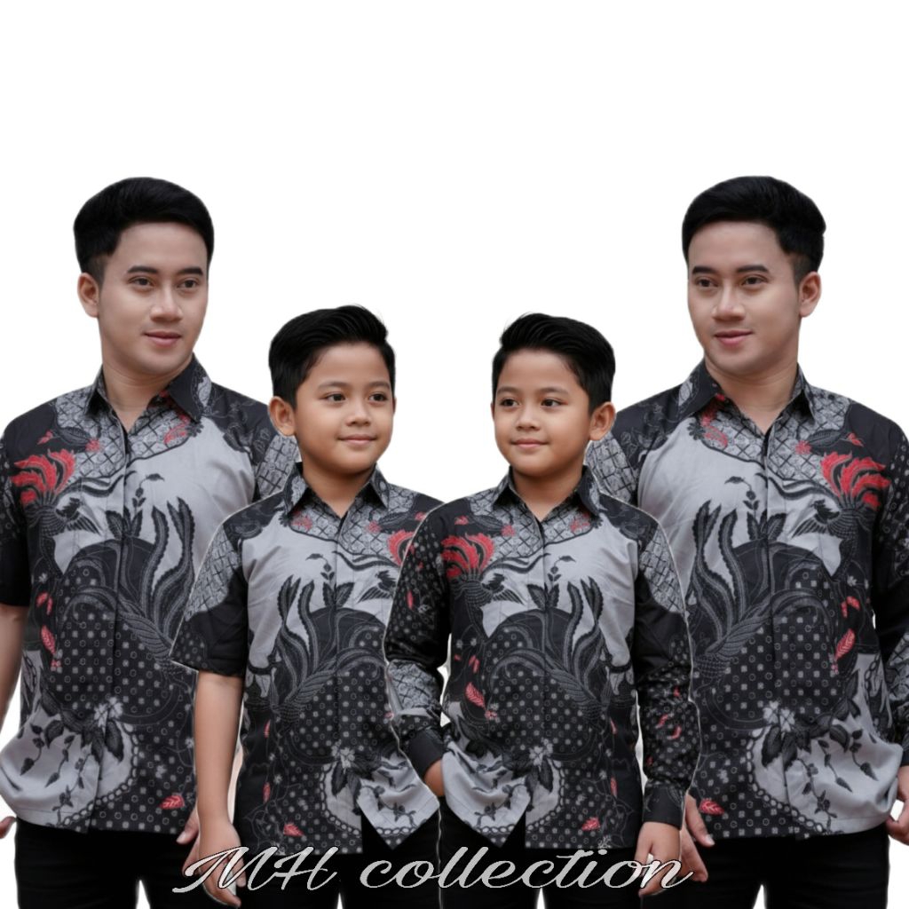 KEMEJA BATIK ANAK BAPAK LENGAN PANJANG Batik Couple Ayah Dan Anak Laki Laki Moderen