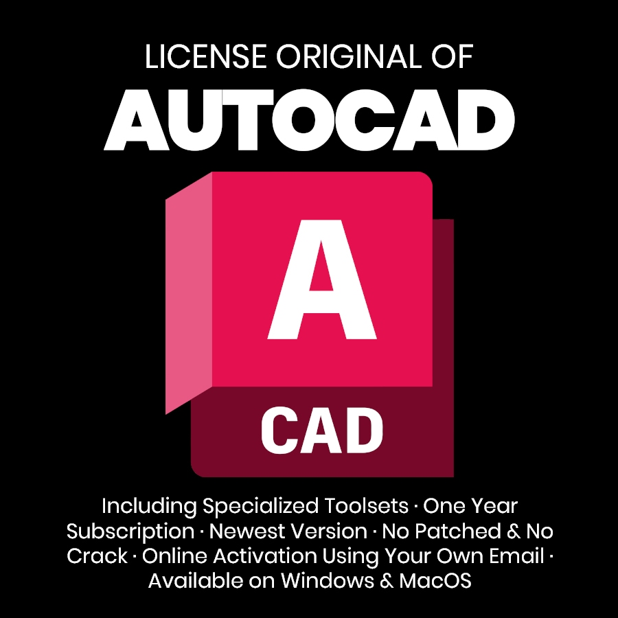 AutoCAD Original License 1 Tahun - No Crack, No Patch, 100% Lisensi Asli + Garansi