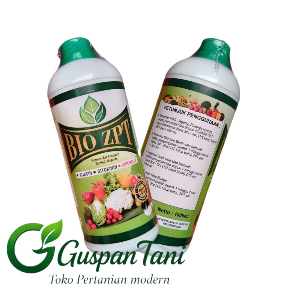 Bio ZPT 1 Liter  pupuk cair organik yang diformulasikan dari kombinasi Auksin, Sitokinin, dan Gibere