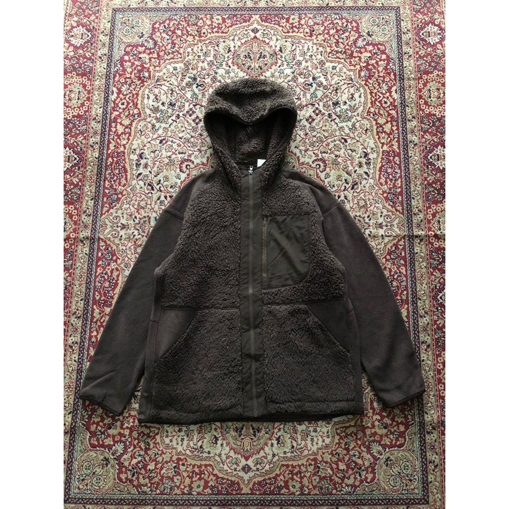 Uniqlo x white mountaineering fleece full zipper jacket Casual uniqlo winter jacket H389