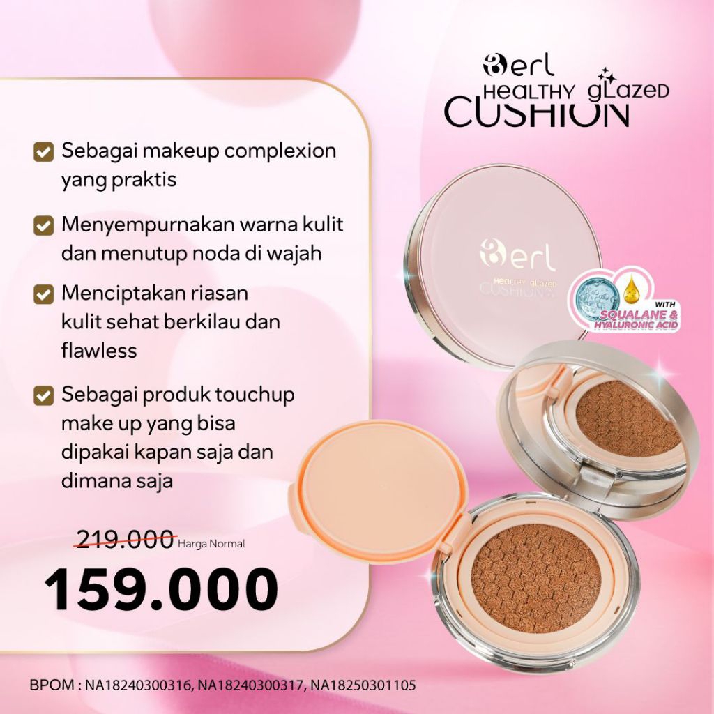 B ERL HEALTHY GLAZED CUSHION | GLOWING | B ERL | Cushion | ALAS BEDAK