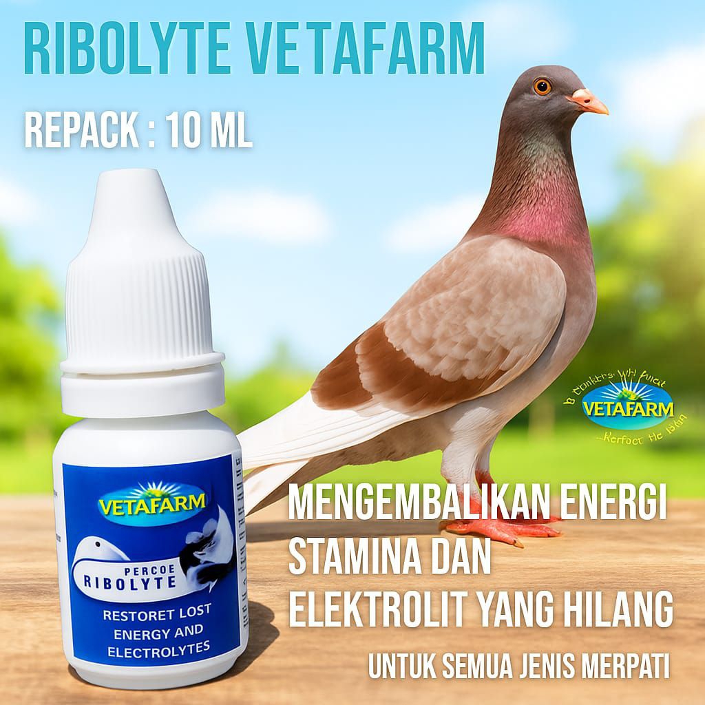 Riboltye Rebolyte VETAFARM 10ML Original  Meningkatkan performa merpati