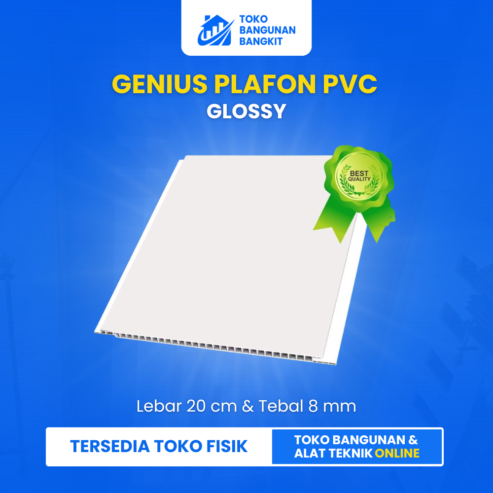 Plafon PVC GENIUS – Plafon Interior Rumah & Kantor | Anti Rayap, Tahan Air, Mudah Dipasang