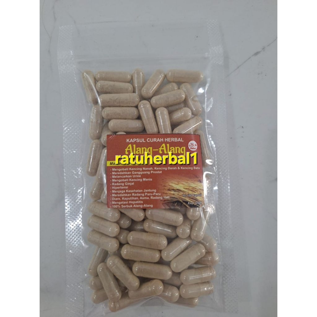 READY LANGSUNG KIRIM KAPSUL AKAR ALANG ALANG ISI 100 KAPSUL