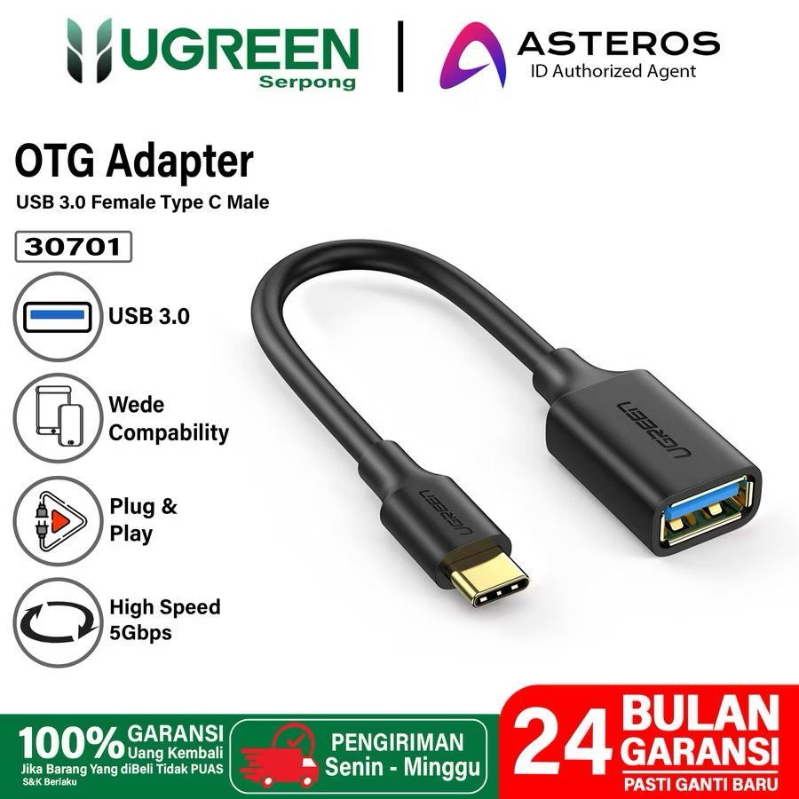 Ugreen 30701 Otg Type C 3.0 - Ugreen Kabel Adapter OTG Usb C Original
