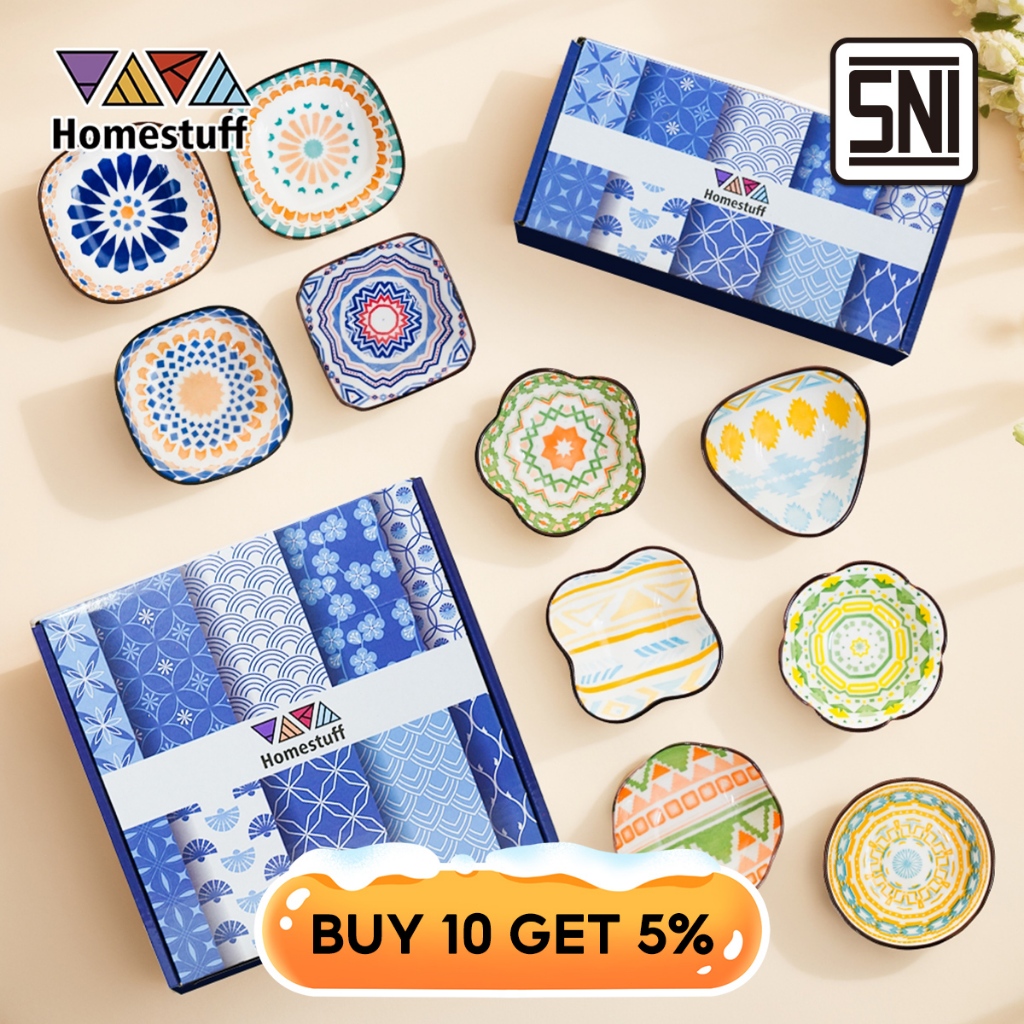[SNI] HOMESTUFF Set Piring Kecil / Set Mangkok Kecil / BPA Free / Aesthetic Elegant & Glossy / Mangk