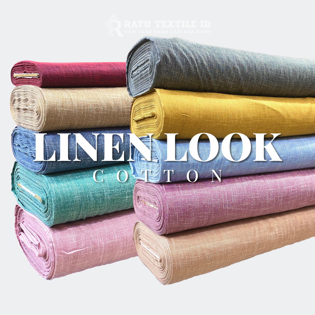 Kain Katun Linen Linnen Look Premium Kain Linen Polos