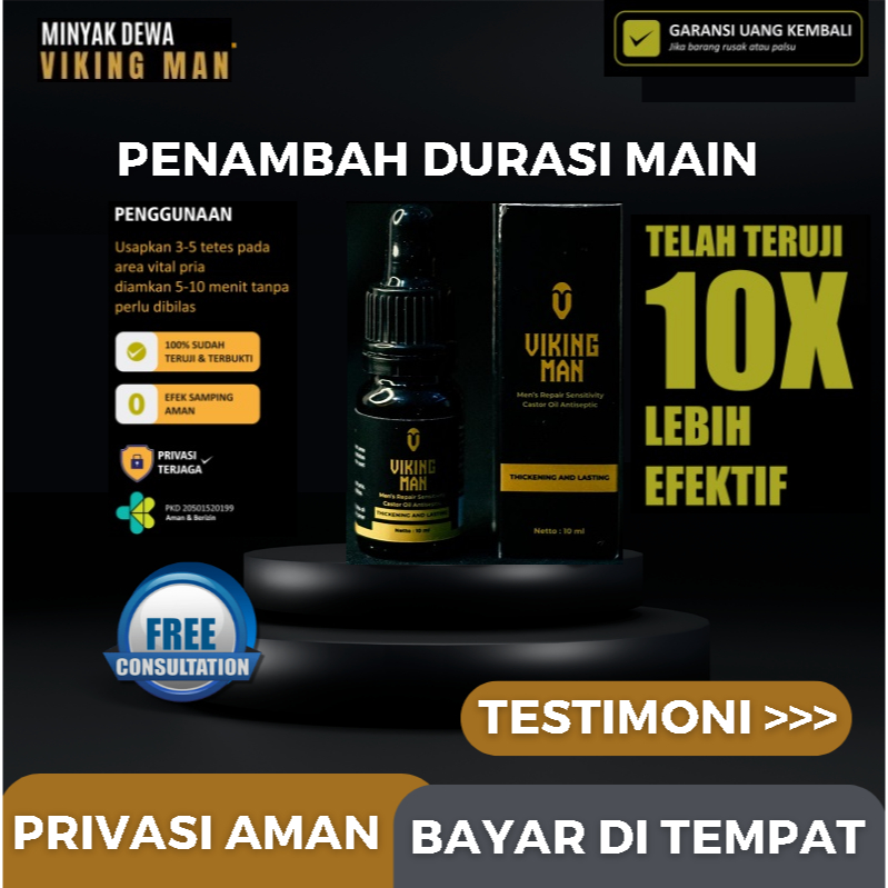 Oil Viking Man Minyak Jarak Mayapulut Herbal Ori 100% Asli
