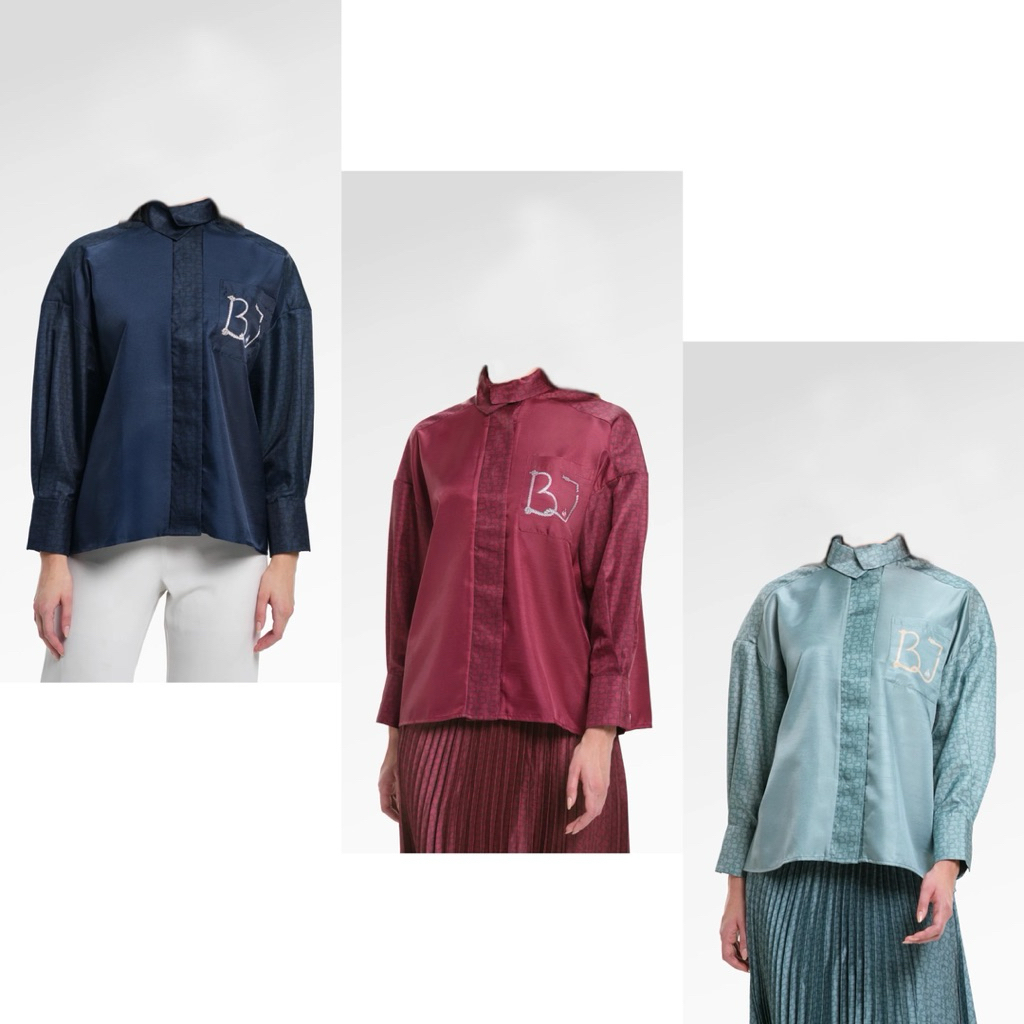 [baca deskripsi‼️] BENANG JARUM NAUTICAGRAM OVERSIZED SHIRT MONOGRAM SHIRT BENANG JARUM KEMEJA MONOG