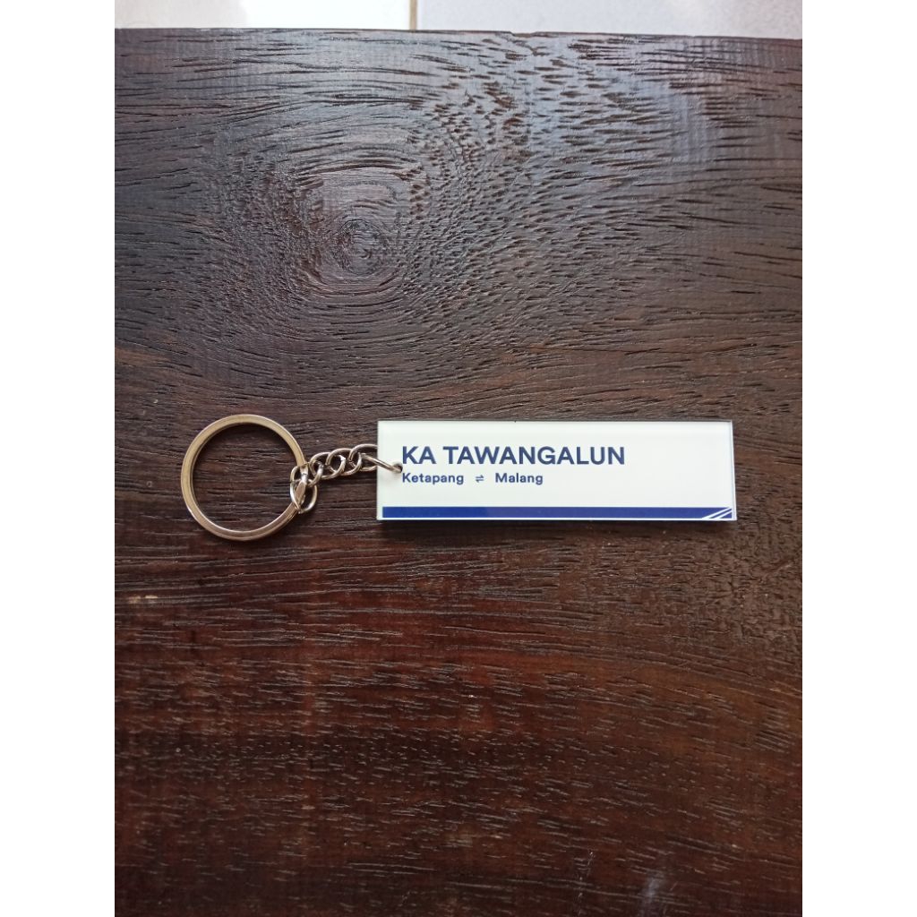 Gantungan Kunci Papan Nama Kereta Api Tawangalun