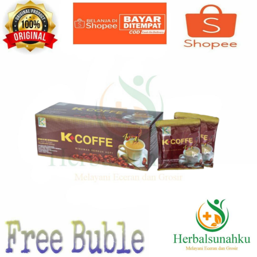 K-COFFE 4 IN 1Kopi K Link  / KOPI GINSENG / KOPI KESEHATAN Isi 20 Sachet PERBOX