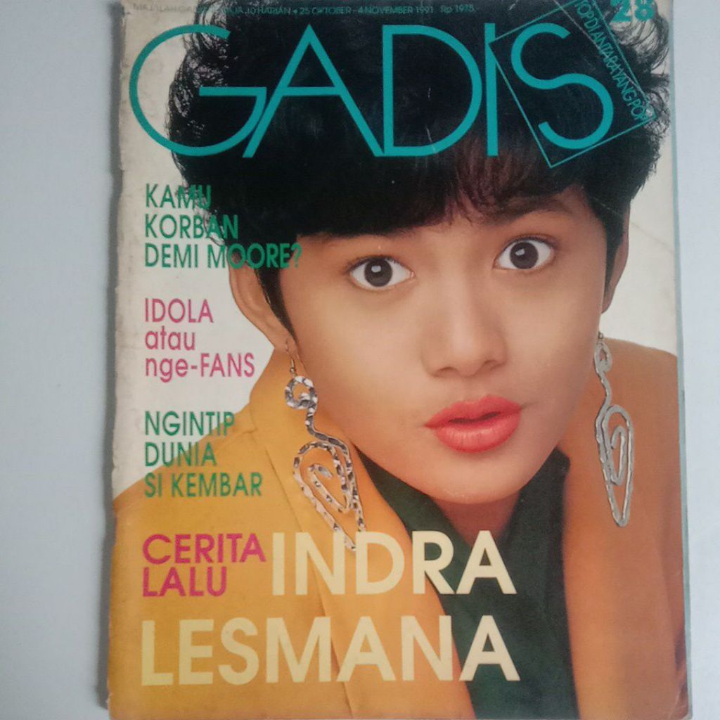 Majalah Gadis Tahun 1991 Cover KD Lemos (Finalis Gadsam'91)