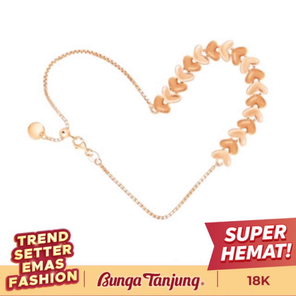 GELANG GOLDEN LOVE B SERIES - SDW GOLD - EMAS 18K BUNGA TANJUNG