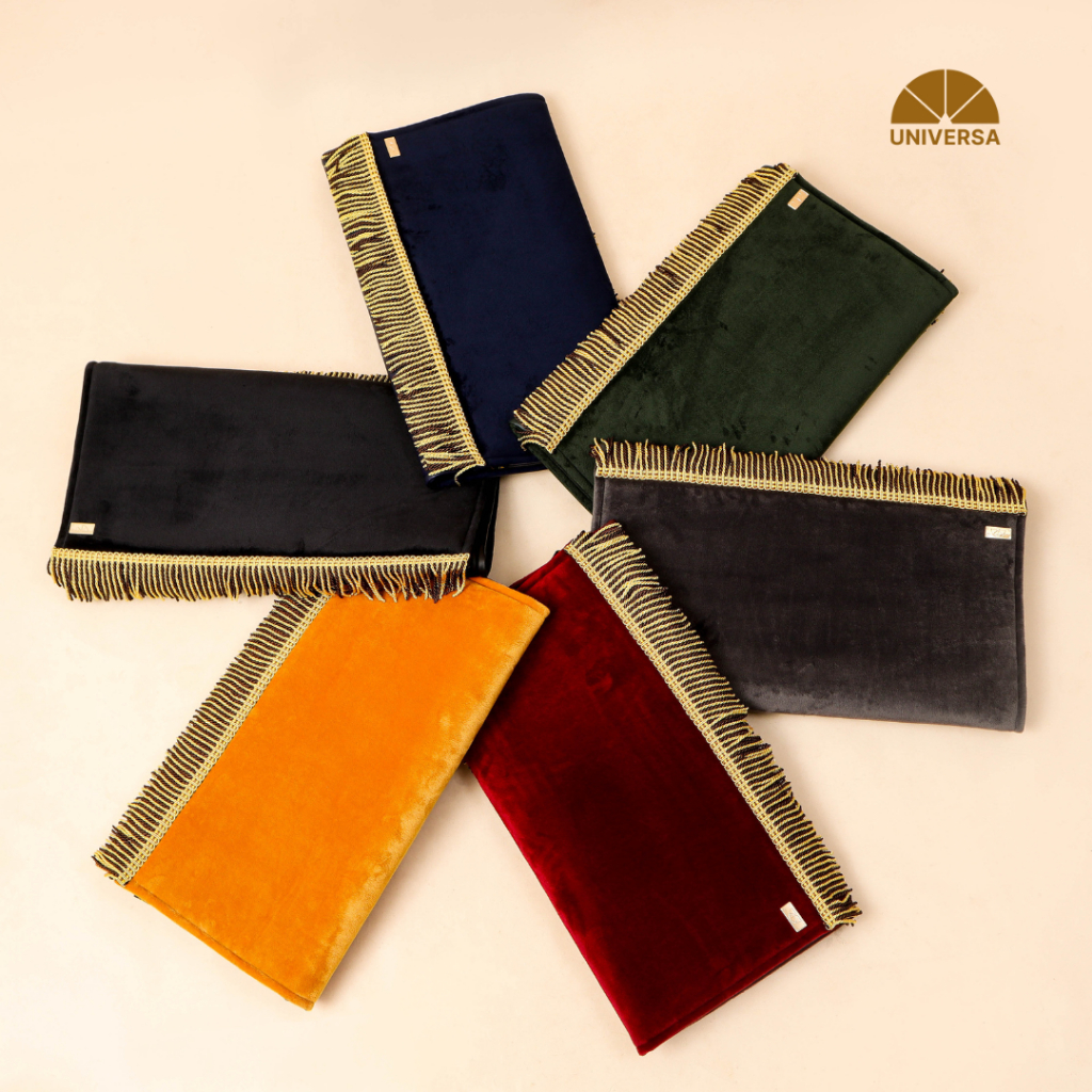 UNIVERSA Sajadah Jumbo (XL) - Sajadah Imam Polos Tebal Empuk Bulu Busa Rumbai Anti Slip